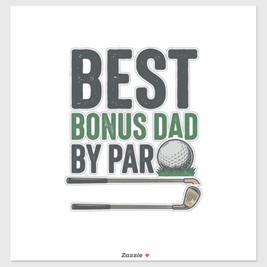 Sticker Meilleur papa bonus par conception de maillot de g (Feuille)