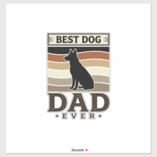 Sticker Meilleur papa chien de tous les temps Design vinta