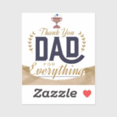 Sticker Meilleur Papa – Conception Merci (Feuille)