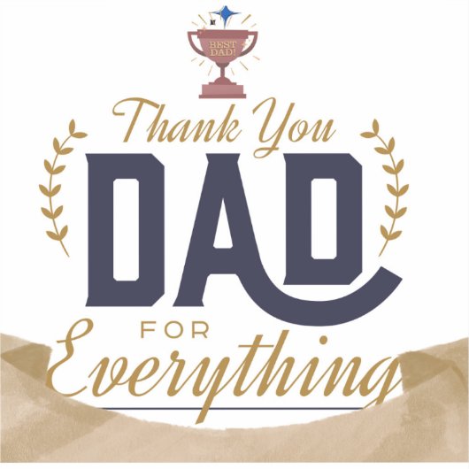 Sticker Meilleur Papa – Conception Merci (Recto)