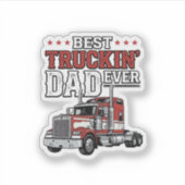 Sticker Meilleur Papa de Camionneur Ever Création de Chemi (Devant)