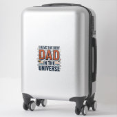 Sticker Meilleur papa de l'univers conception vectorielle (Sur valise)