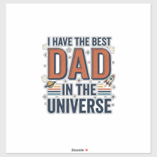 Sticker Meilleur papa de l'univers conception vectorielle