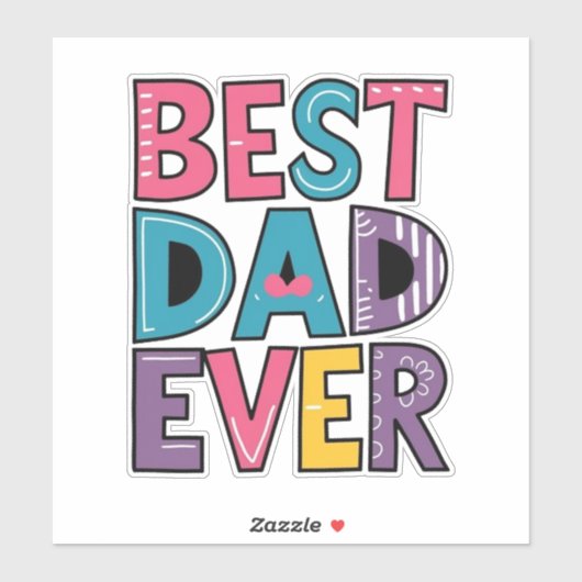 Sticker Meilleur Papa Ever (Feuille)