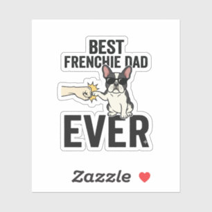 Sticker Meilleur Papa Frenchie Ever Drôle Design de T-shir