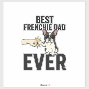 Sticker Meilleur Papa Frenchie Ever Drôle Design de T-shir