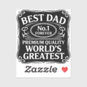 Sticker Meilleur papa jamais (Feuille)