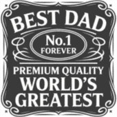 Sticker Meilleur papa jamais (Recto)