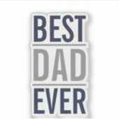 Sticker Meilleur papa jamais | Marine bleu moderne (Devant)