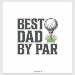 Sticker Meilleur Papa Par Golf Fête Des Pères Design Vinta