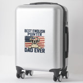 Sticker Meilleur Papa Pointer Anglais de tous les temps Ch (Sur valise)