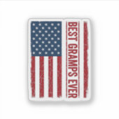 Sticker Meilleur Papi Patriote Drapeau Vector Design_1 (Devant)