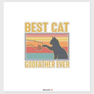 Sticker Meilleur Parrain de Chat de tous les temps Design 
