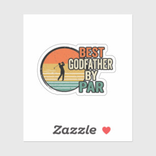 Sticker Meilleur Parrain par Par Vintage Golf Vector Desig