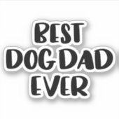 Sticker Meilleur père de chien jamais (Devant)