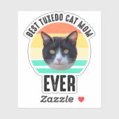 Sticker Meilleur Tuxedo Chat Maman jamais (Feuille)