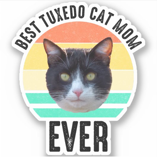 Sticker Meilleur Tuxedo Chat Maman jamais (Devant)