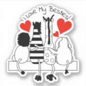 Sticker Meilleure fête des amis (Devant)