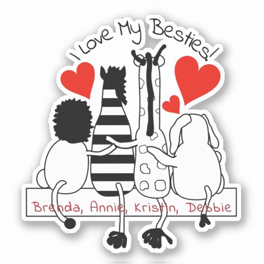 Sticker Meilleure fête des amis (Devant)