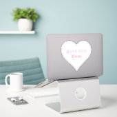 Sticker Meilleure fille jamais (Ordinateur portable sur le bureau)