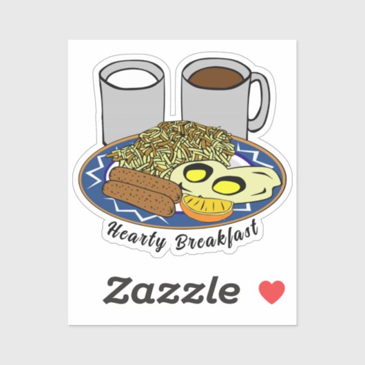 Sticker Meilleure journée de petit déjeuner (Feuille)