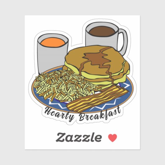 Sticker Meilleure journée de petit déjeuner (Feuille)