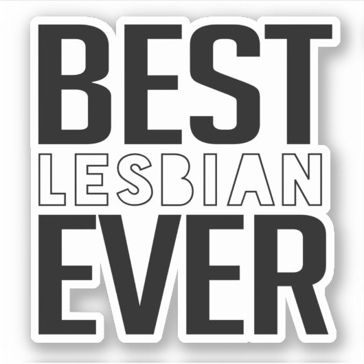 Sticker Meilleure-lesbienne-de-tous-les-temps (Devant)
