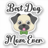 Sticker Meilleure maman de chien jamais (Devant)