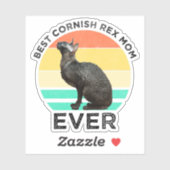 Sticker Meilleure Maman de Cornish Rex (Feuille)