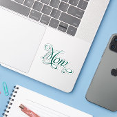 Sticker Meilleure MAMAN de tous les temps (Ordinateur portable avec iPhone)