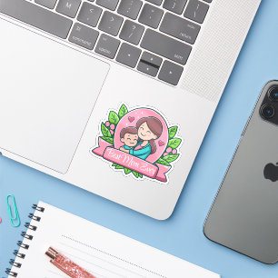 Sticker Meilleure Maman du Monde, Maman et Enfant, Personn