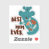 Sticker Meilleure maman Ever Koala Fête des mères (Feuille)