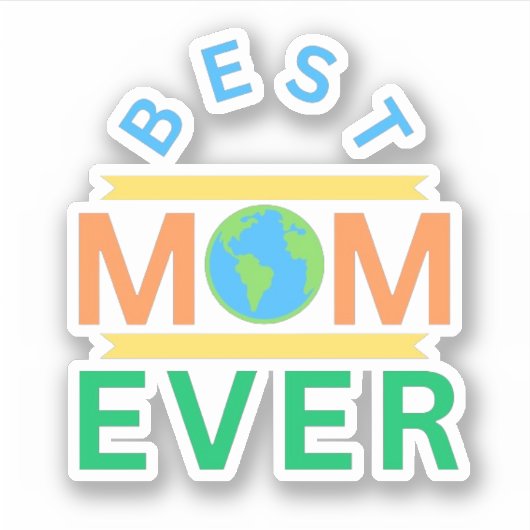 Sticker meilleure maman jamais (Devant)