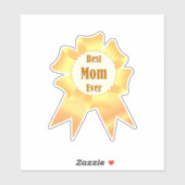 Sticker Meilleure maman jamais Golden Lauréat du prix ruba (Feuille)