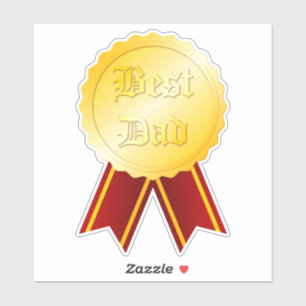 Sticker Meilleure médaille Papa Ruban Fête du Père
