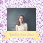 Sticker Meilleure photo de nièce sur mesure avec étoiles v (Devant)