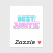 Sticker Meilleure Tante (Feuille)