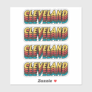 Sticker Meilleure ville pour visiter Cleveland - Nom de la