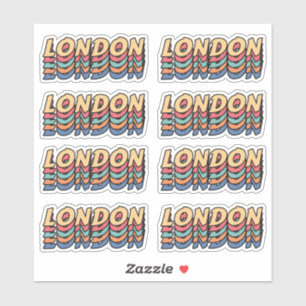 Sticker Meilleure ville pour visiter Londres - Nom de la v