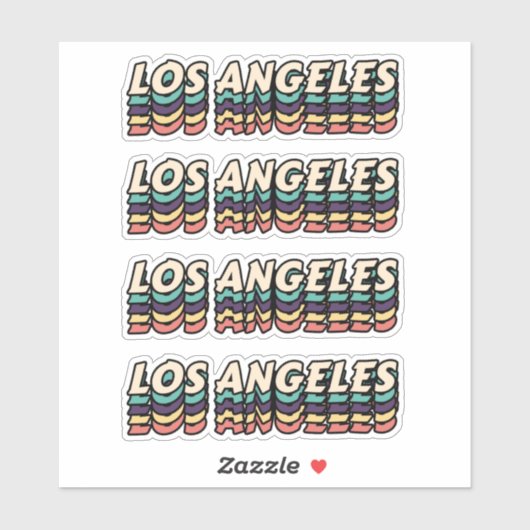 Sticker Meilleure ville pour visiter Los Angeles - Nom de  (Feuille)
