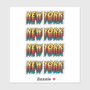Sticker Meilleure ville pour visiter New York - Nom de la 