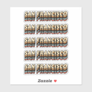 Sticker Meilleure ville pour visiter San Francisco - Nom d