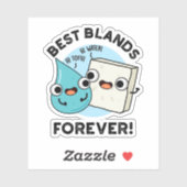 Sticker Meilleures Blands pour toujours amusant BFF Pun (Feuille)