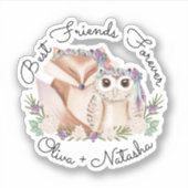 Sticker Meilleurs amis pour l'aquarelle Forever Woodland F (Devant)