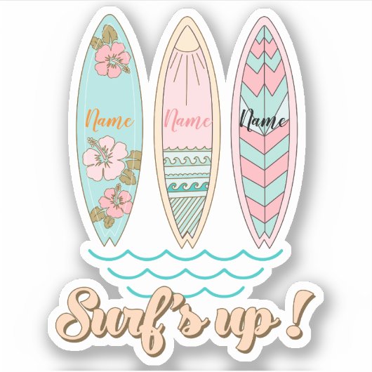 Sticker Meilleurs amis surfeurs (Devant)