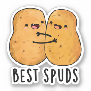 Sticker Meilleurs Puds Amusant Best Buddies Pomme de terre