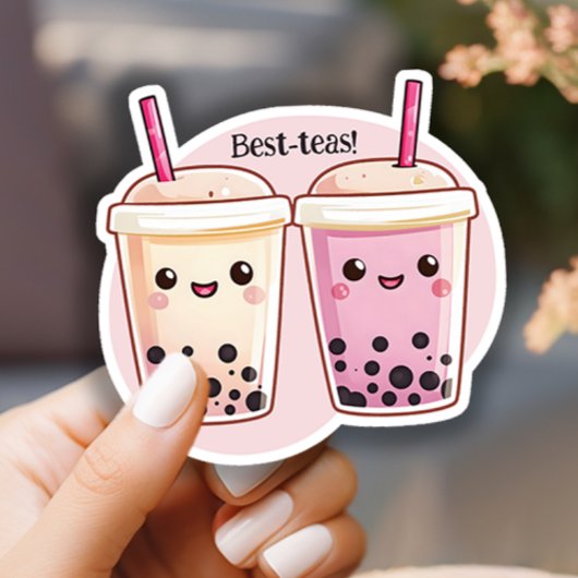Sticker Meilleurs Thés Boba Tea Kawaii