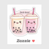 Sticker Meilleurs Thés Boba Tea Kawaii (Feuille)