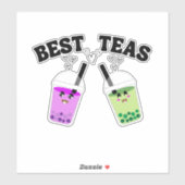 Sticker Meilleurs thés, Matcha bulle thé (Feuille)