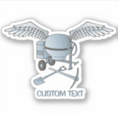 Sticker Mélange de béton gris-bleu (Devant)